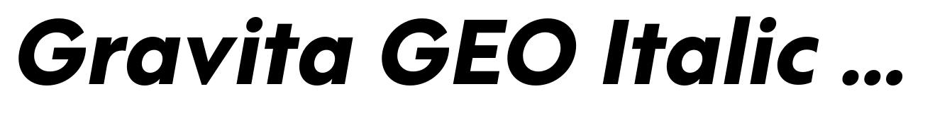 Gravita GEO Italic Bold